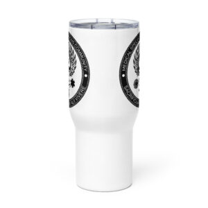 Travel mug with a handle